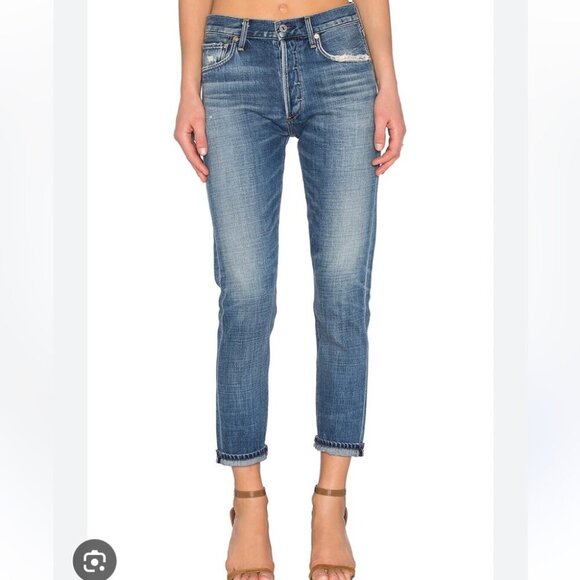 Citizen of Humanity Liya High Rise Classic Fit Crop Jeans - Picture 1 of 14